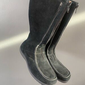 Lands' End Black Suede Winter Boots